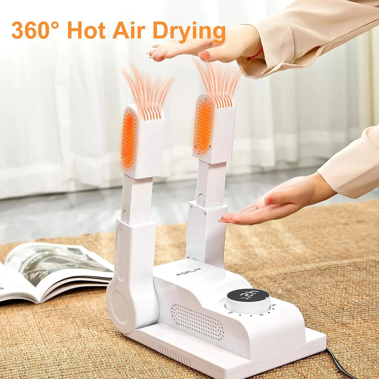 FORLIM Boot Dryer for Work Boots - Shoe Dryer with Heat Blower | Glove Dryer & Boot Warmer