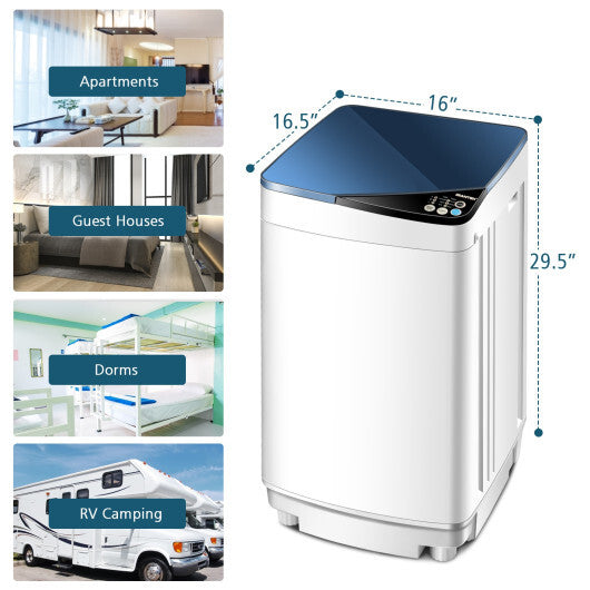 Full-Automatic Washing Machine with Built-in Barrel Light-Blue