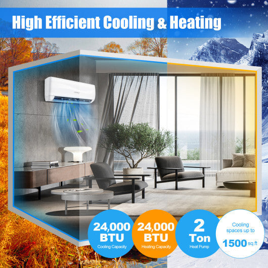 Blast Series 24000 BTU 18.5 SEER2 208-230V Ductless Mini Split Air Conditioner and Heater