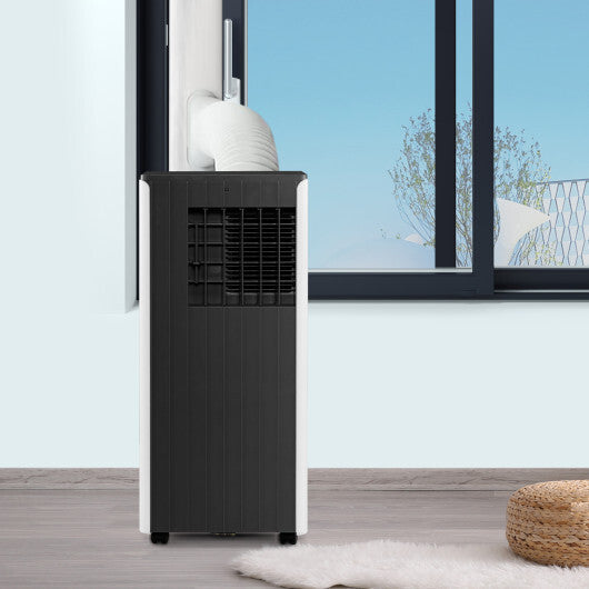 8000 BTU Portable Air Conditioner with Cool Humidifier and Sleep Mode-Black & White