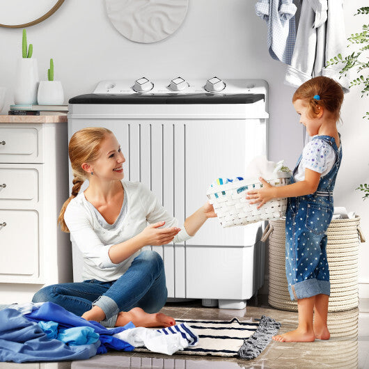 Portable Washing Machine with Built-in Drain Pump-Black