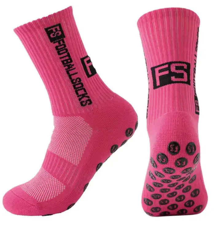 FS Non-Slip Football Socks with Silicone Grip - For Men and Women