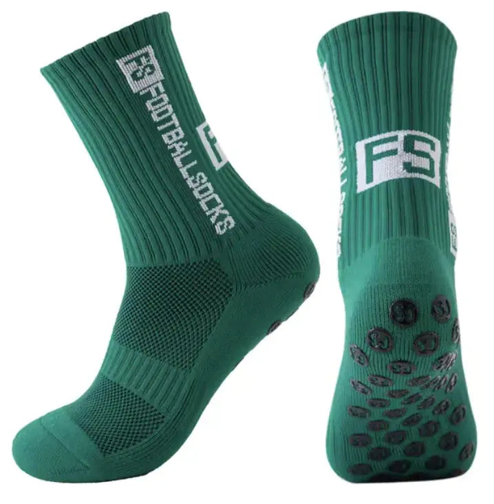 FS Non-Slip Football Socks with Silicone Grip - For Men and Women