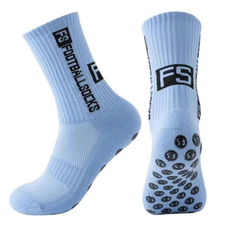 FS Non-Slip Football Socks with Silicone Grip - For Men and Women