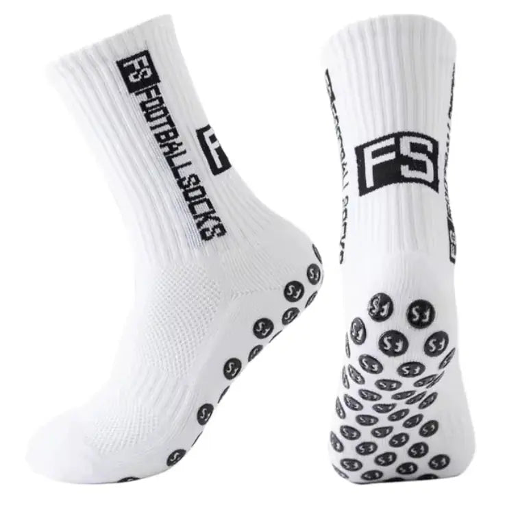 FS Non-Slip Football Socks with Silicone Grip - For Men and Women