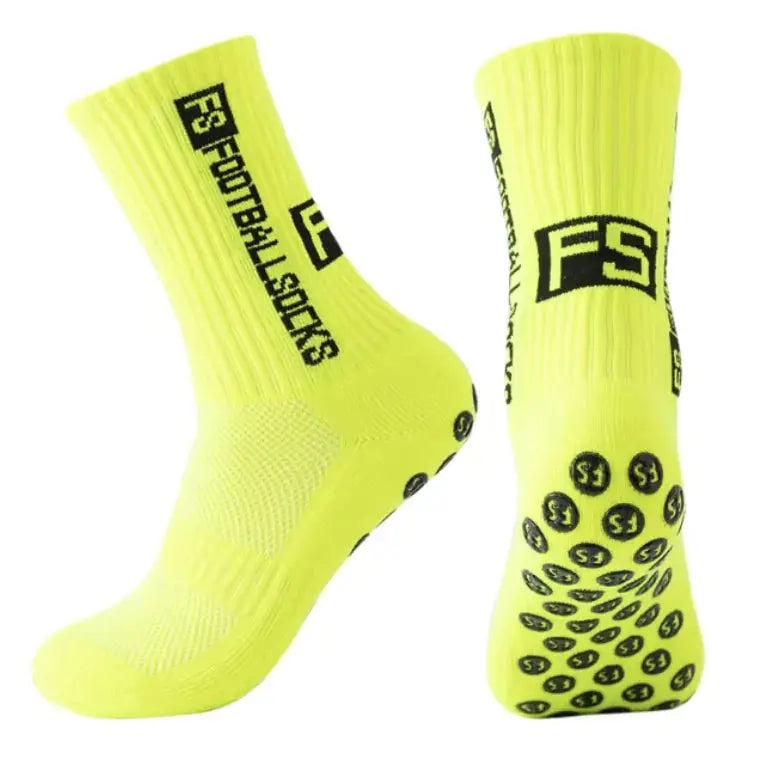 FS Non-Slip Football Socks with Silicone Grip - For Men and Women