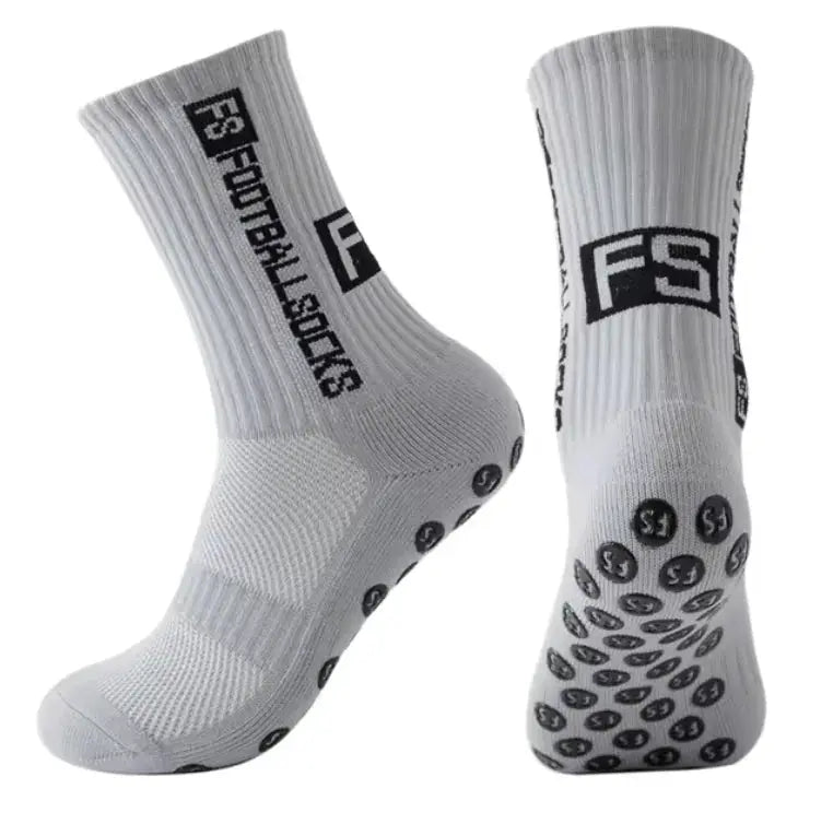 FS Non-Slip Football Socks with Silicone Grip - For Men and Women
