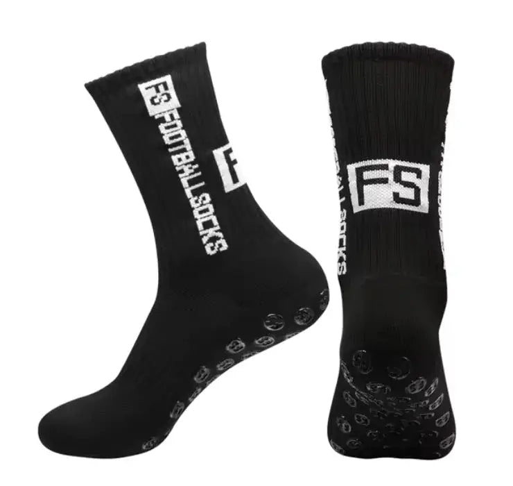 FS Non-Slip Football Socks with Silicone Grip - For Men and Women