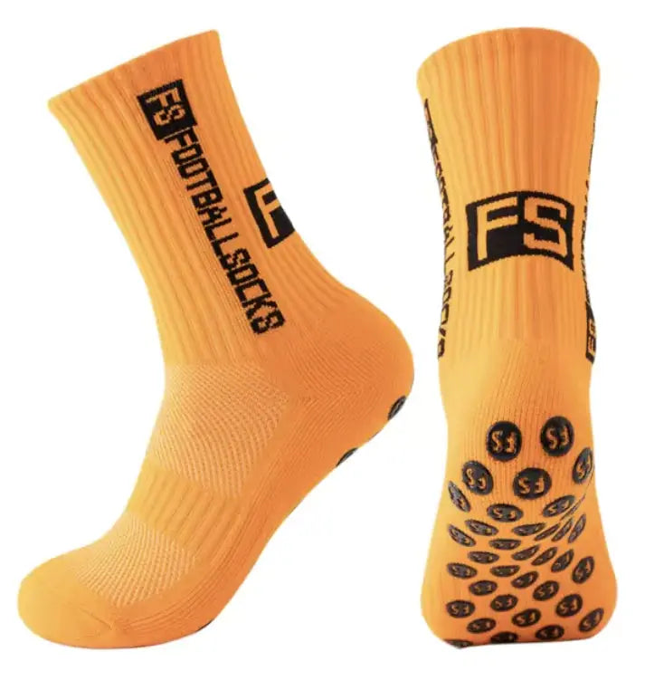 FS Non-Slip Football Socks with Silicone Grip - For Men and Women