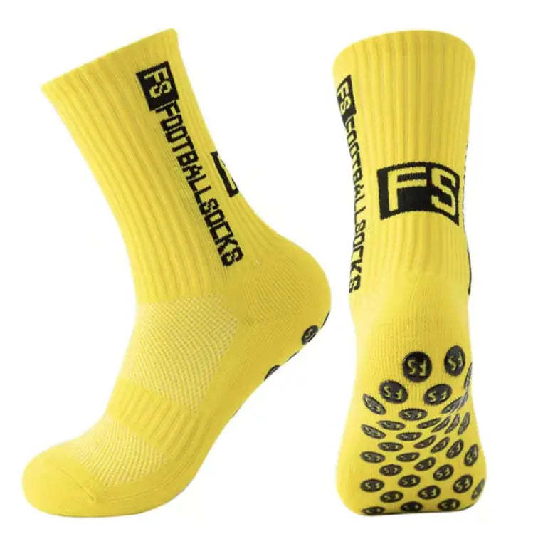FS Non-Slip Football Socks with Silicone Grip - For Men and Women