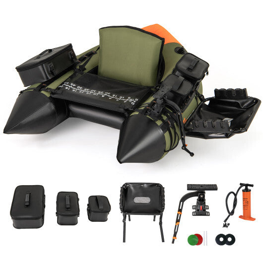 Portable Fishing Boat with 3 Detachable Storage Boxes-Camouflage