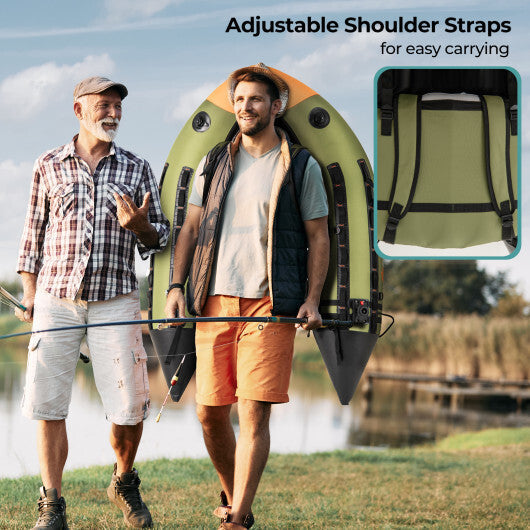 Portable Fishing Boat with 3 Detachable Storage Boxes-Camouflage