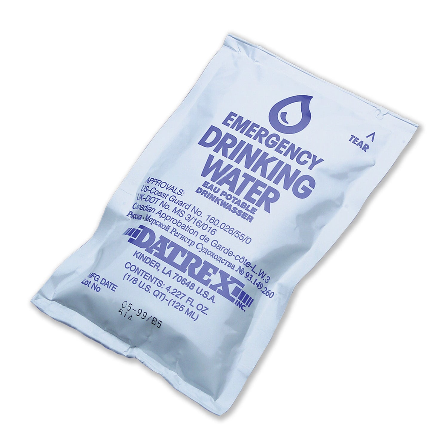 Emergency Water Pouch - 4.227 FL OZ. - Case of 64