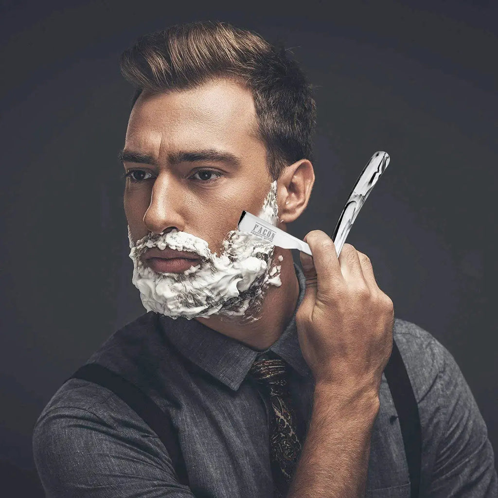Facón Professional Marble Straight Edge Barber Razor