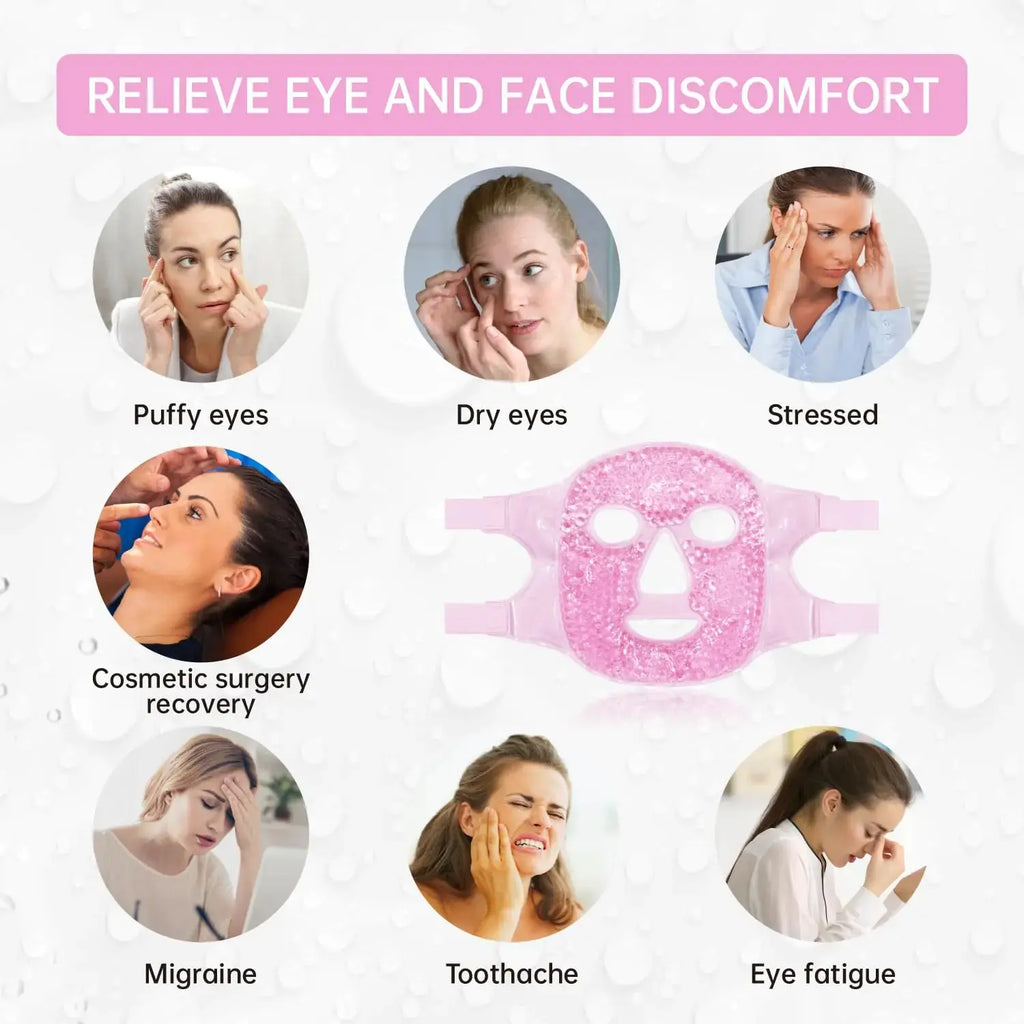 Face Eye Mask Ice Pack for Reducing Puffiness, Bags Under Eyes, Puffy Dark Circles