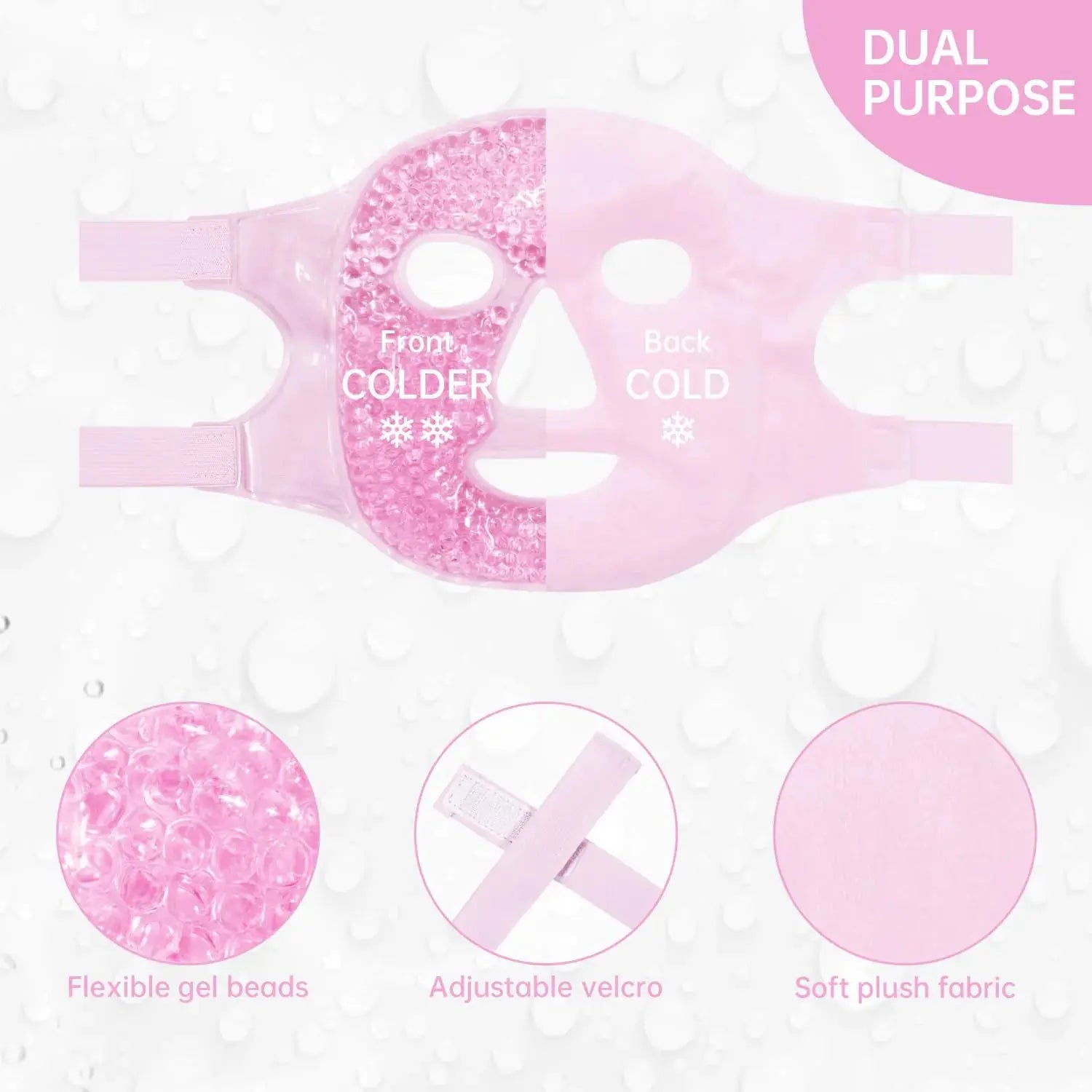 Face Eye Mask Ice Pack for Reducing Puffiness, Bags Under Eyes, Puffy Dark Circles