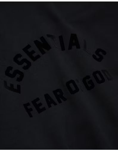 Fear of God Essentials Black Bonded Hoodie (Jet Black)