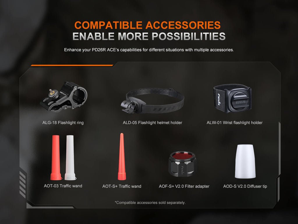 Fenix PD26R ACE Multi-Mode Compact Tactical Flashlight