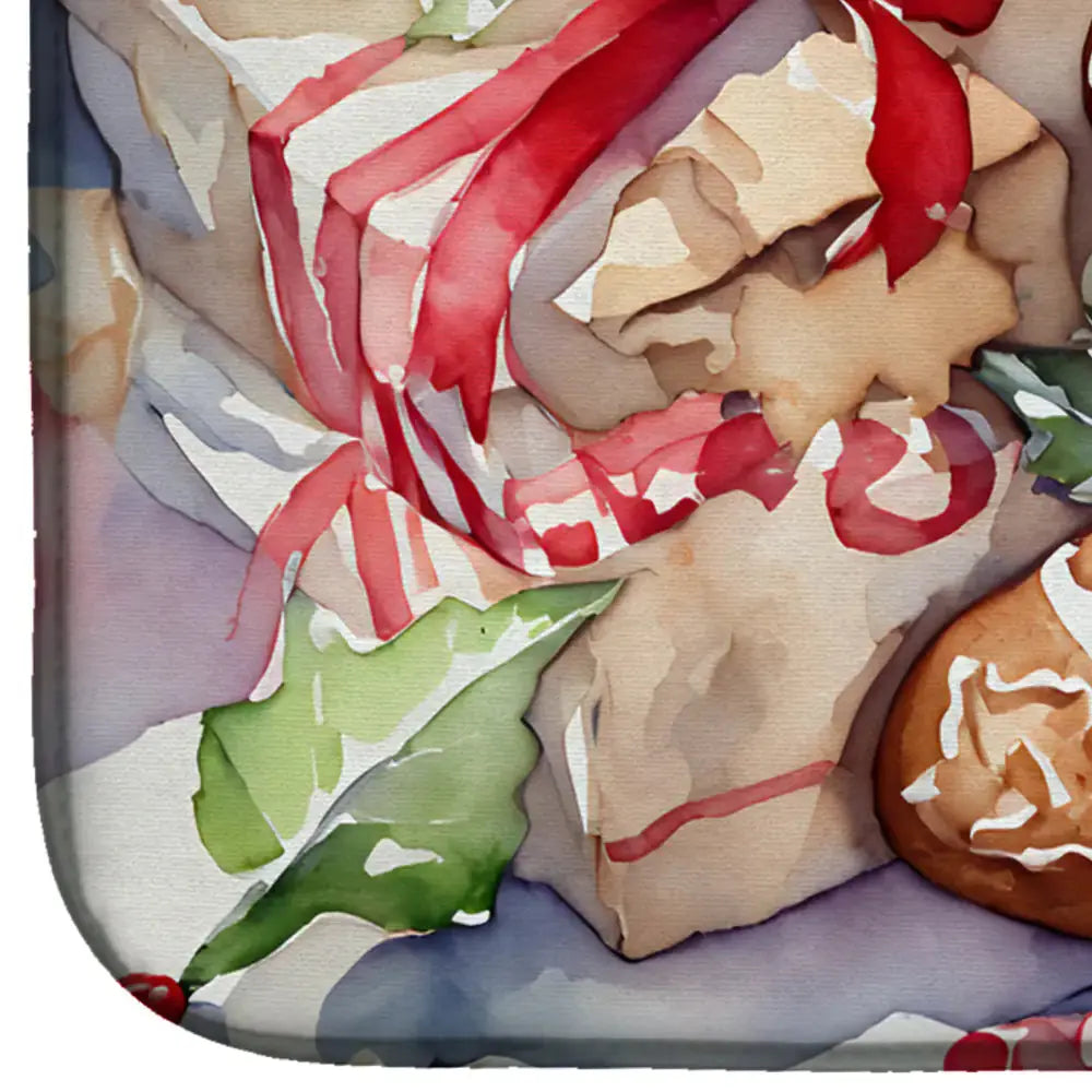 Festive Gingerbread Dish Drying Mat