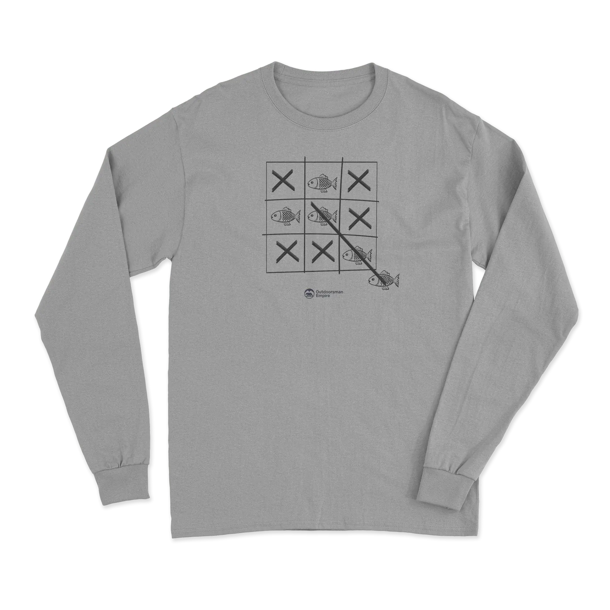 Fish Tick Tack Toe Men Long Sleeve Shirt