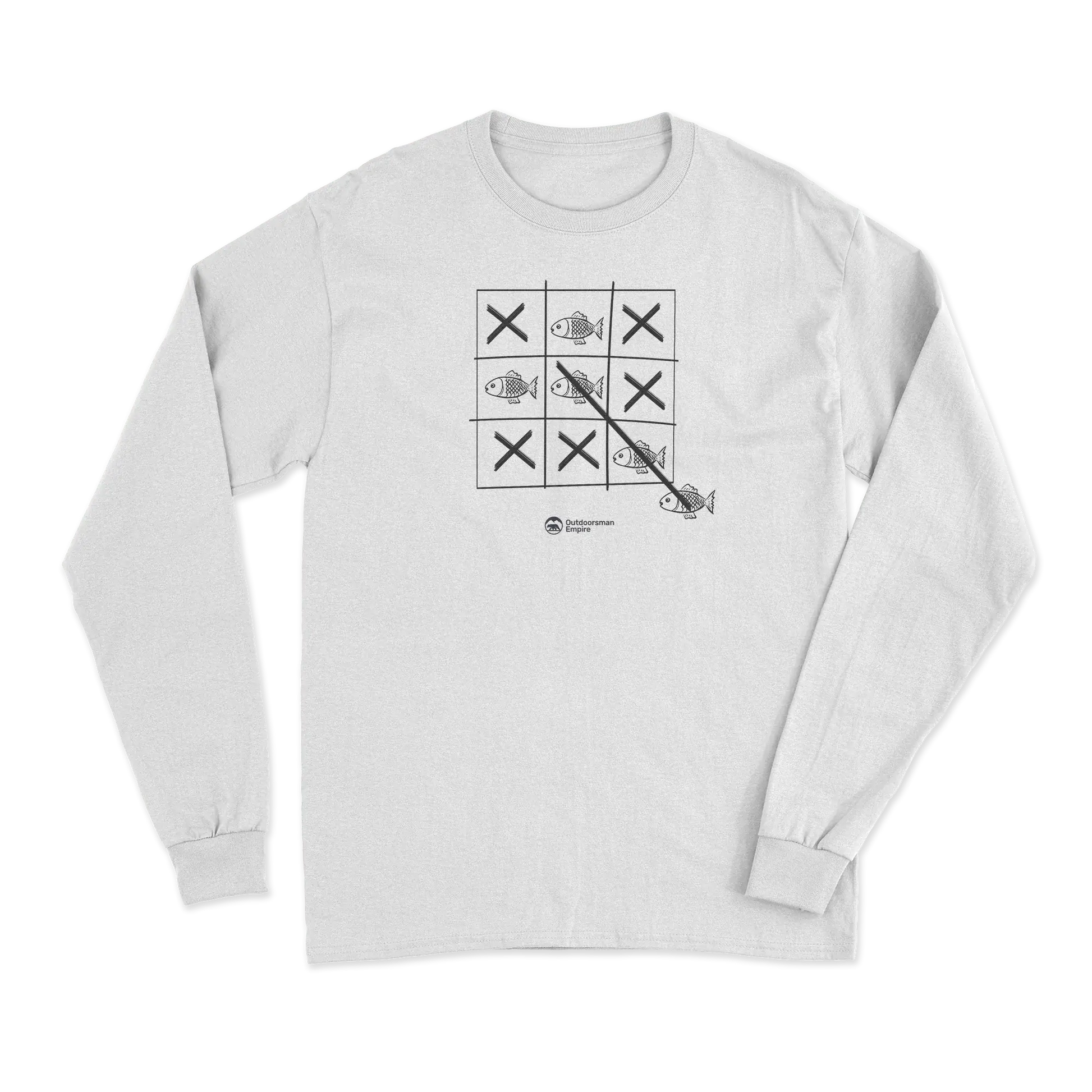 Fish Tick Tack Toe Men Long Sleeve Shirt