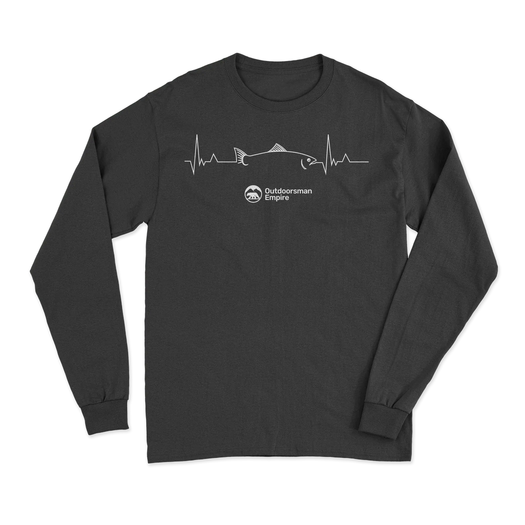 Fishing Cardiogram Men Long Sleeve Shirt
