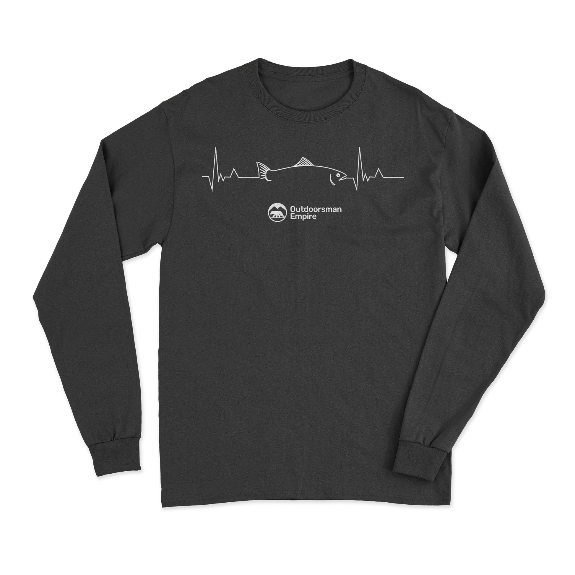 Fishing Cardiogram Men Long Sleeve Shirt