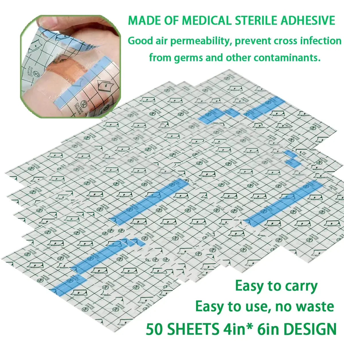 Flatoedu Tattoo Aftercare Stretch Waterproof Adhesive Bandages - Skin Repair Adhesive
