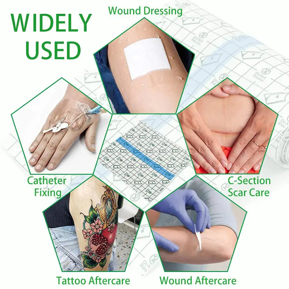 Flatoedu Tattoo Aftercare Stretch Waterproof Adhesive Bandages - Skin Repair Adhesive
