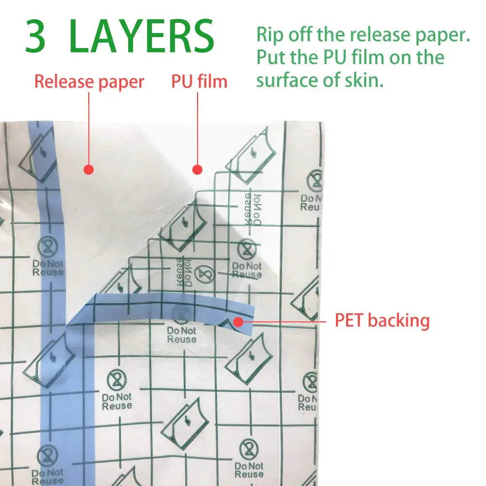 Flatoedu Tattoo Aftercare Stretch Waterproof Adhesive Bandages - Skin Repair Adhesive
