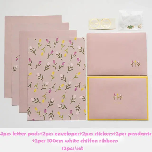 Floral Letter Pad & Envelope Set