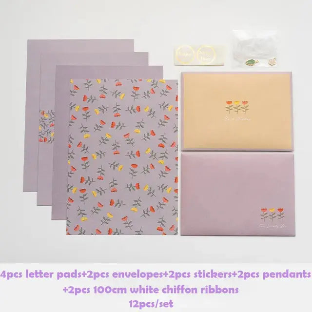 Floral Letter Pad & Envelope Set