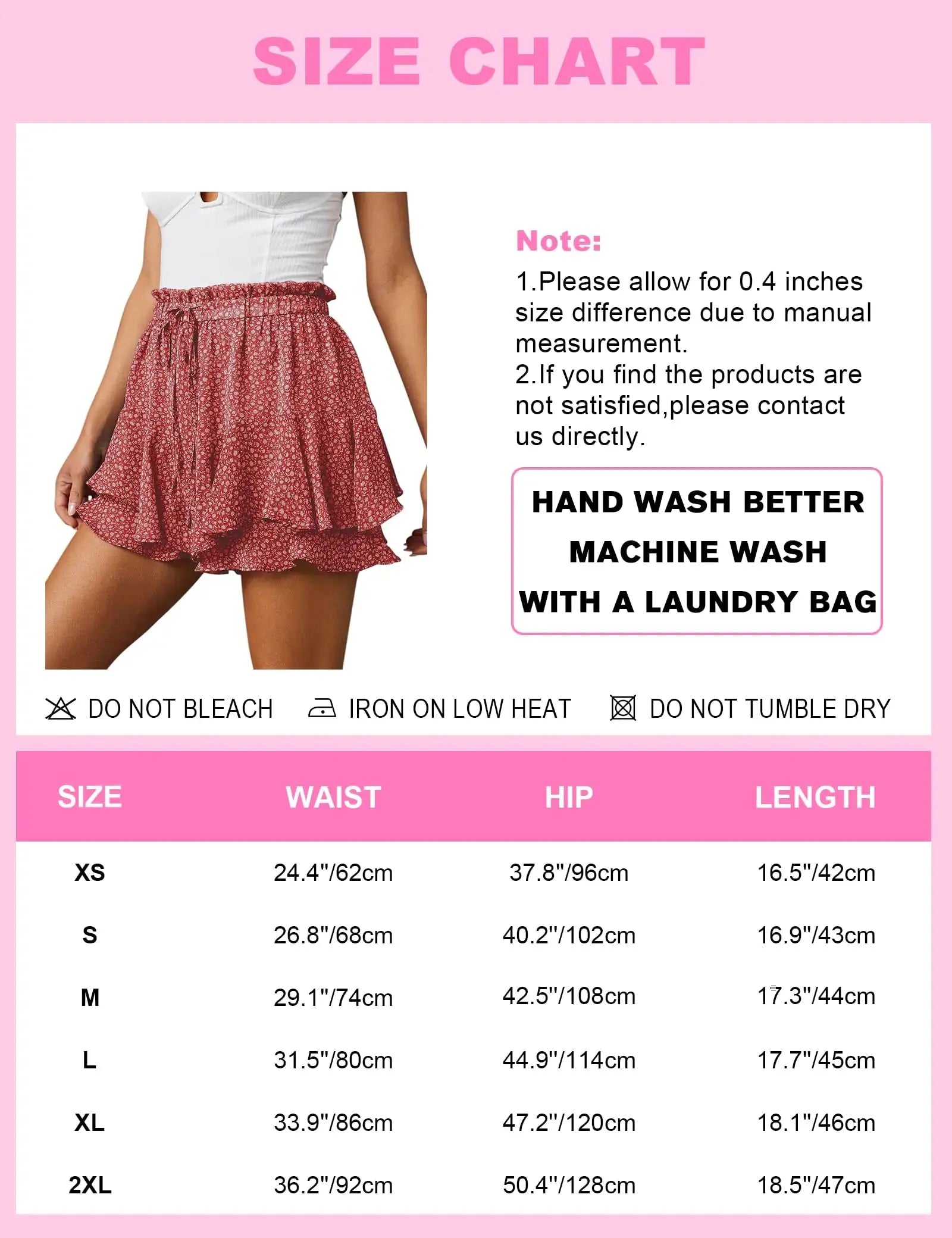 Flowy Shorts for Women Casual Boho Floral Skorts Ruffle Mini Skirts