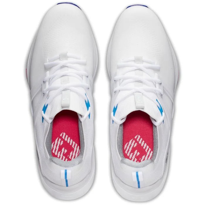 FootJoy HyperFlex Golf Shoes - White/Blue 51118