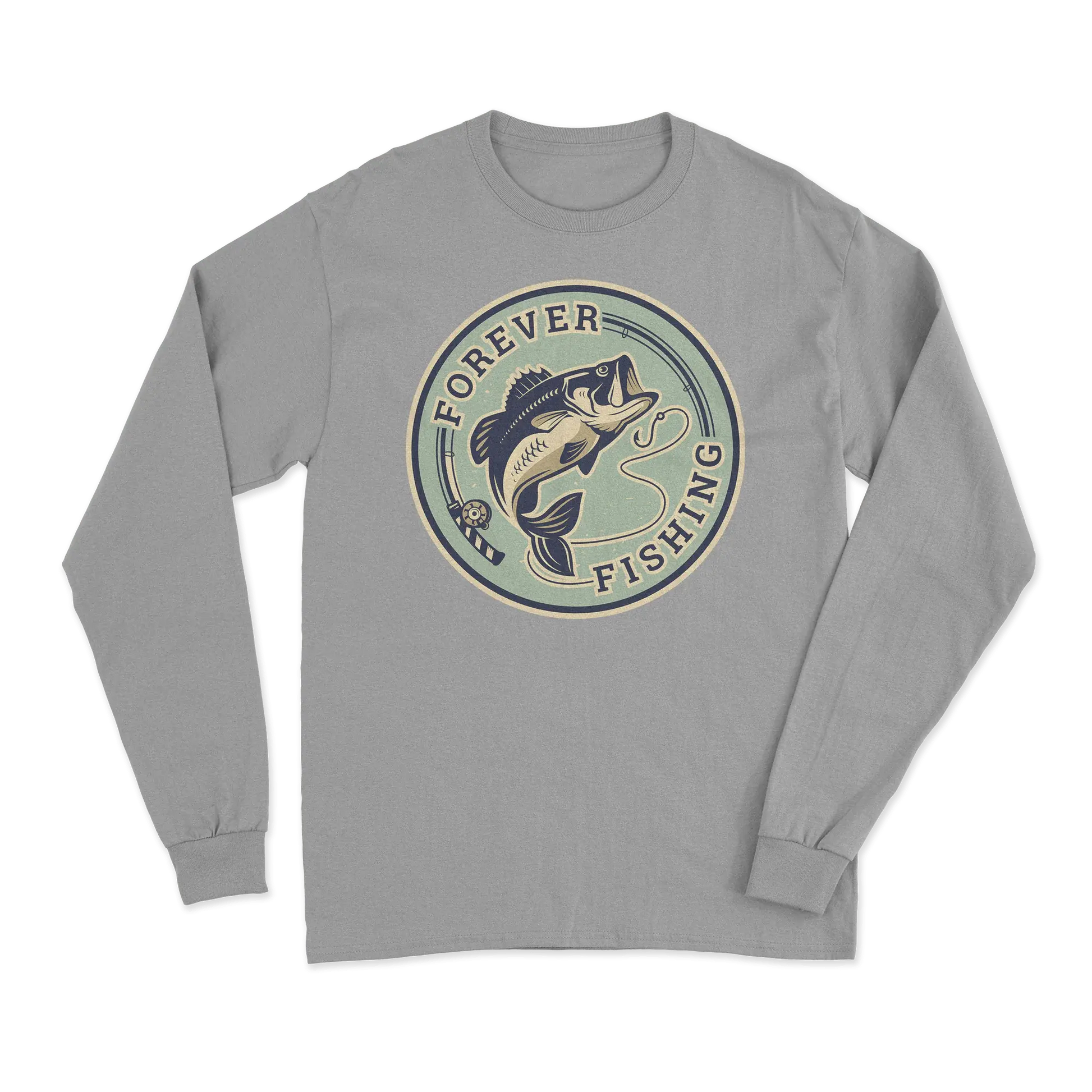 Forever Fishing Men Long Sleeve Shirt