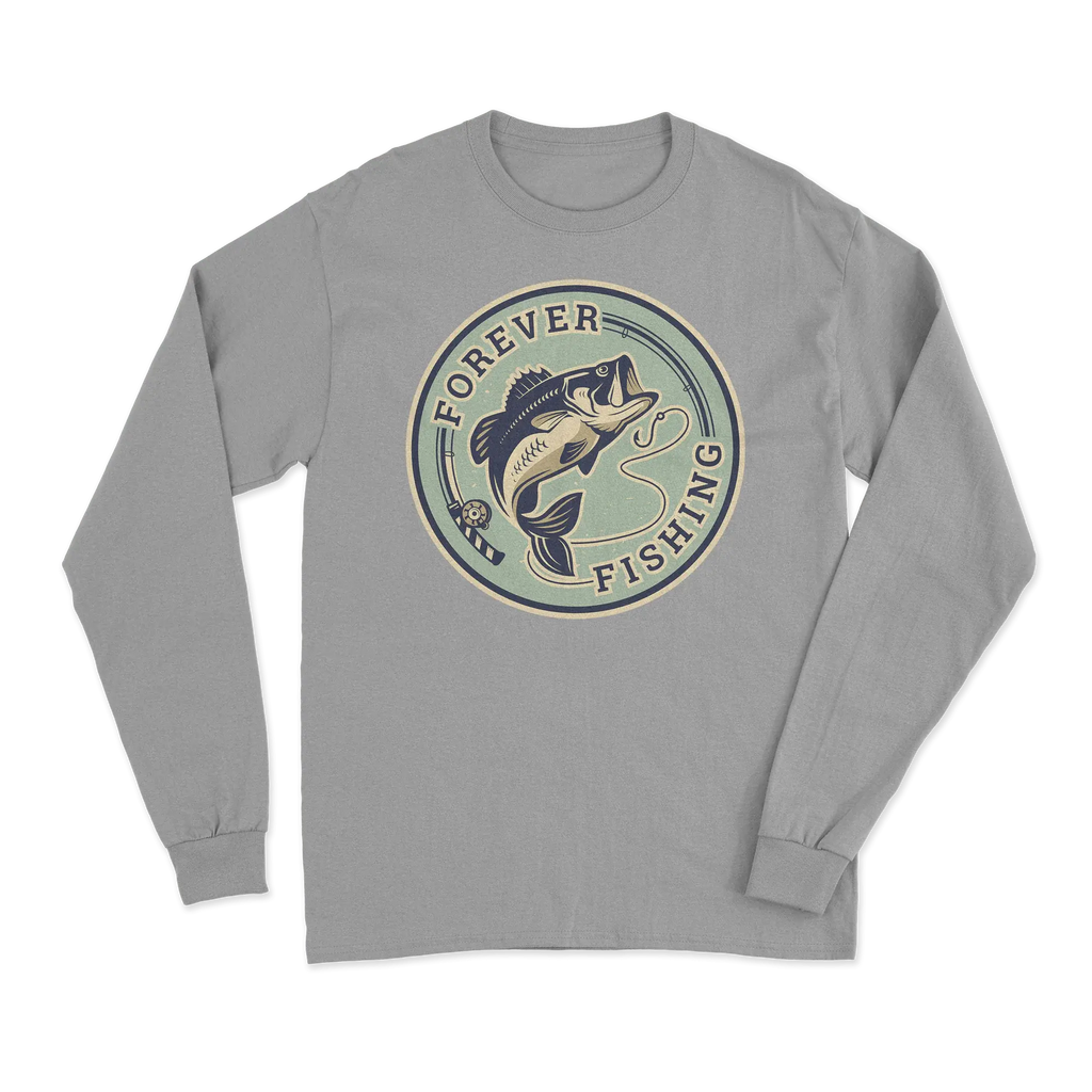 Forever Fishing Men Long Sleeve Shirt