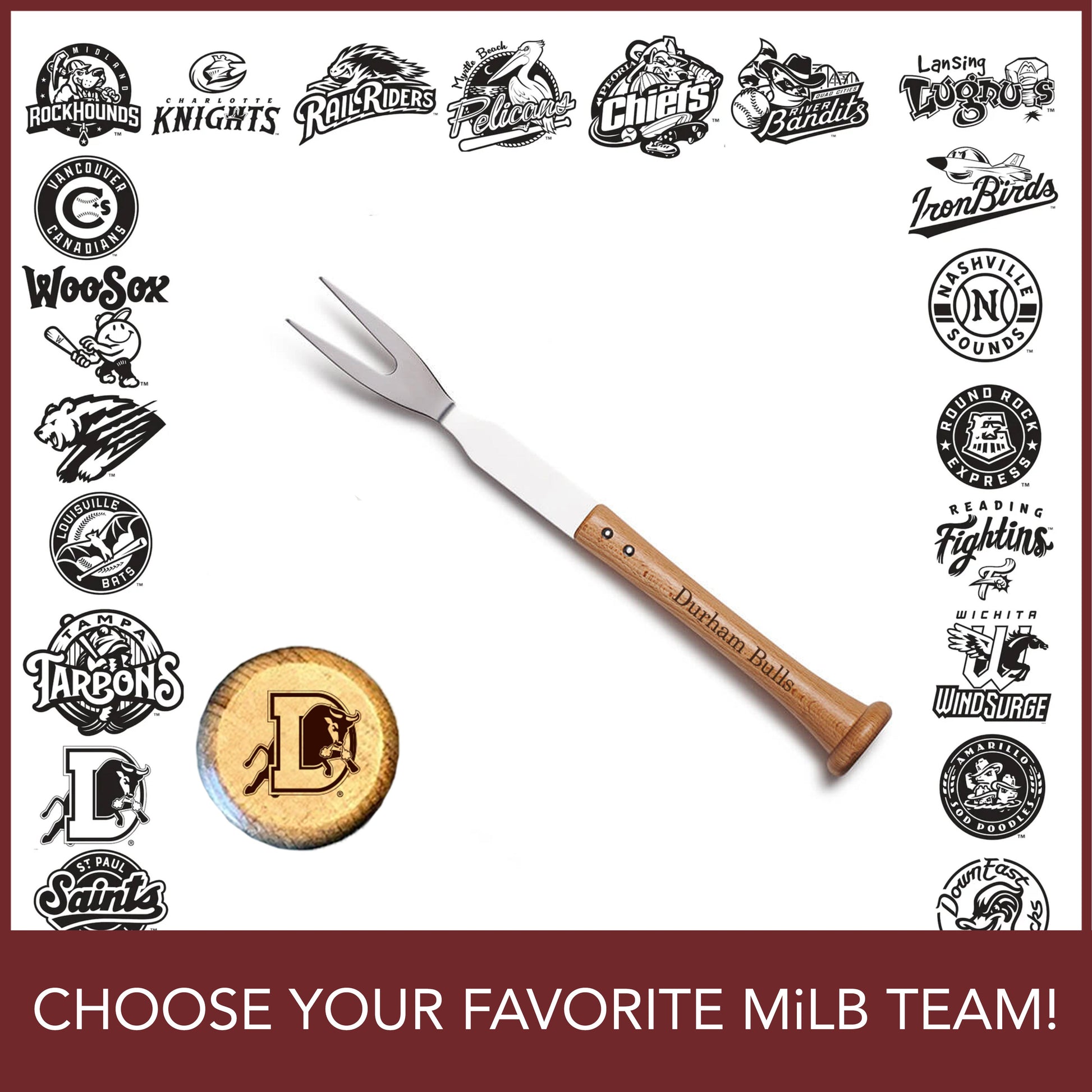 MiLB "FORKBALL" Fork | CHOOSE YOUR FAVORITE TEAM