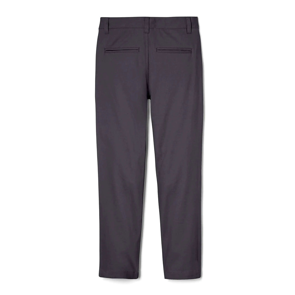 French Toast Boys' Adjustable Waist Straight Fit Stretch Twill Chino Pant 10 School Uniform Heather Gray