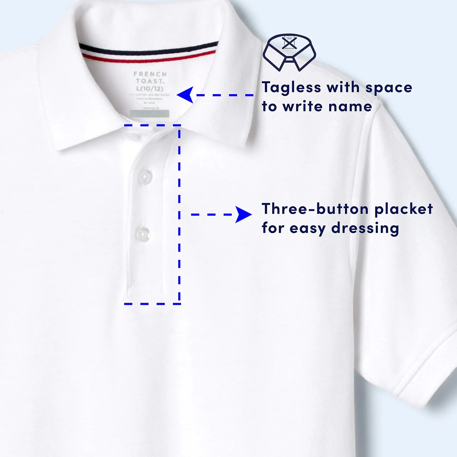 French Toast Boys' Short Sleeve Pique Polo Uniform Shirt