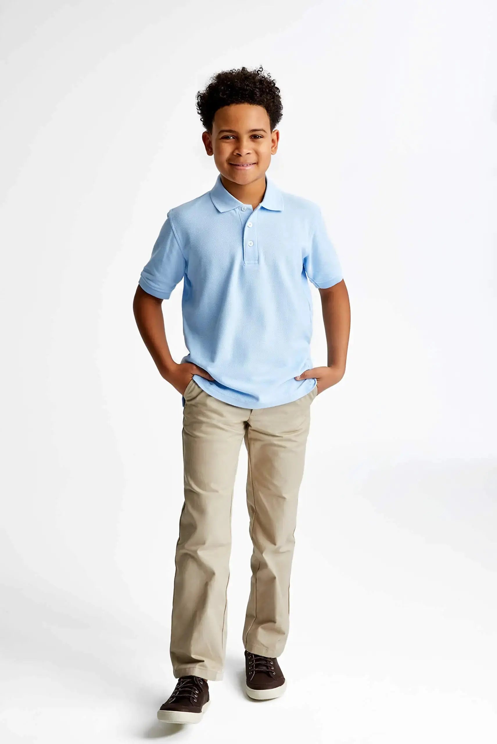 French Toast Boys' Short Sleeve Pique Polo Uniform Shirt