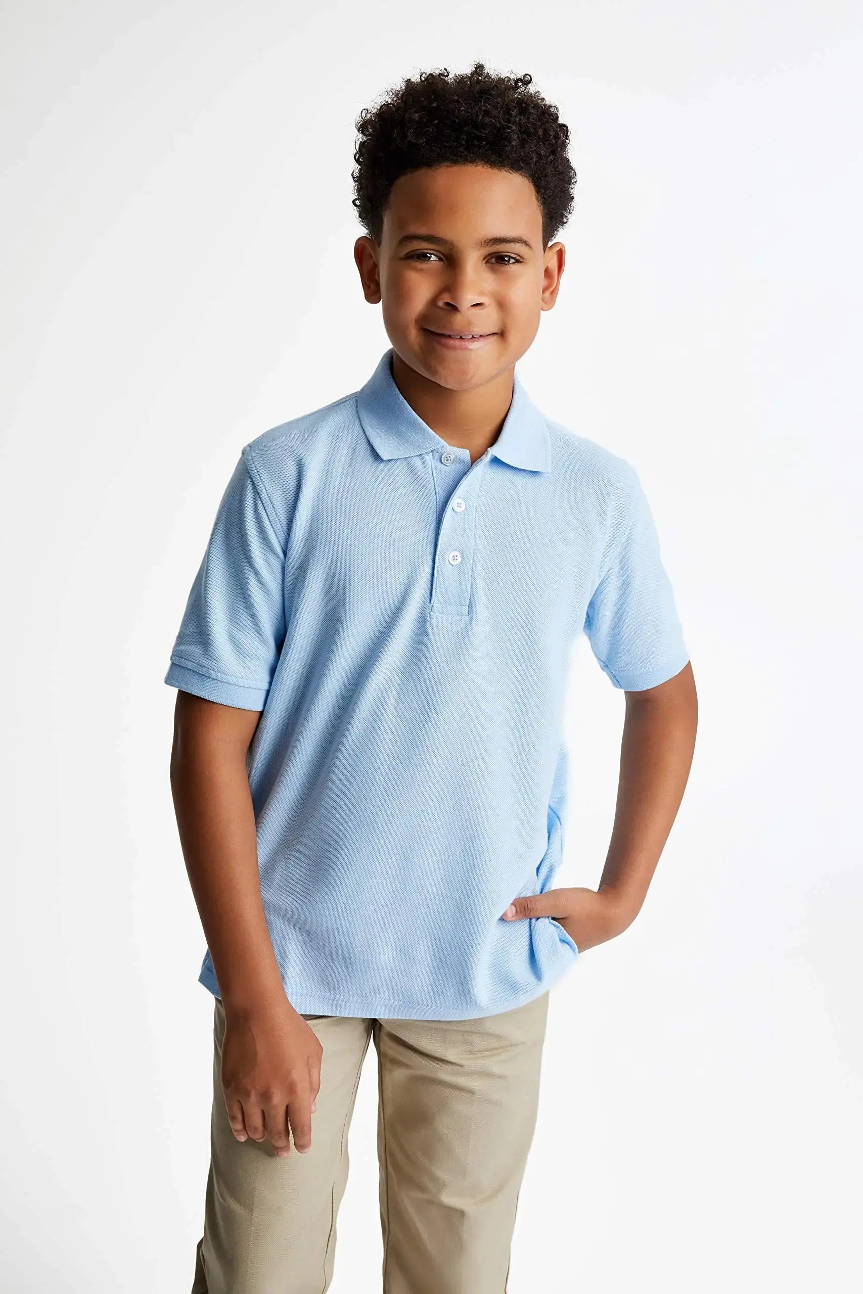 French Toast Boys' Short Sleeve Pique Polo Uniform Shirt