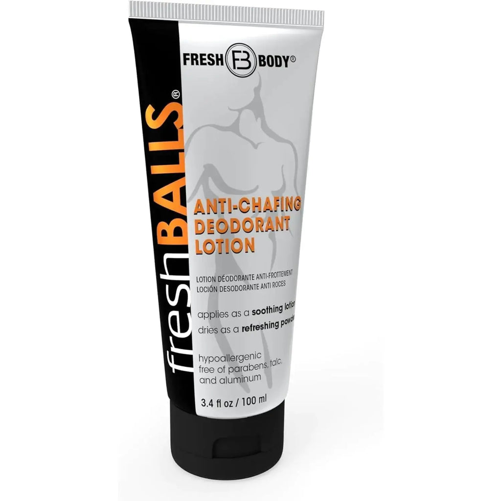 Fresh Body, Fresh Balls Lotion - Men's Anti-Chafing Soothing Cream & Ball Deodorant