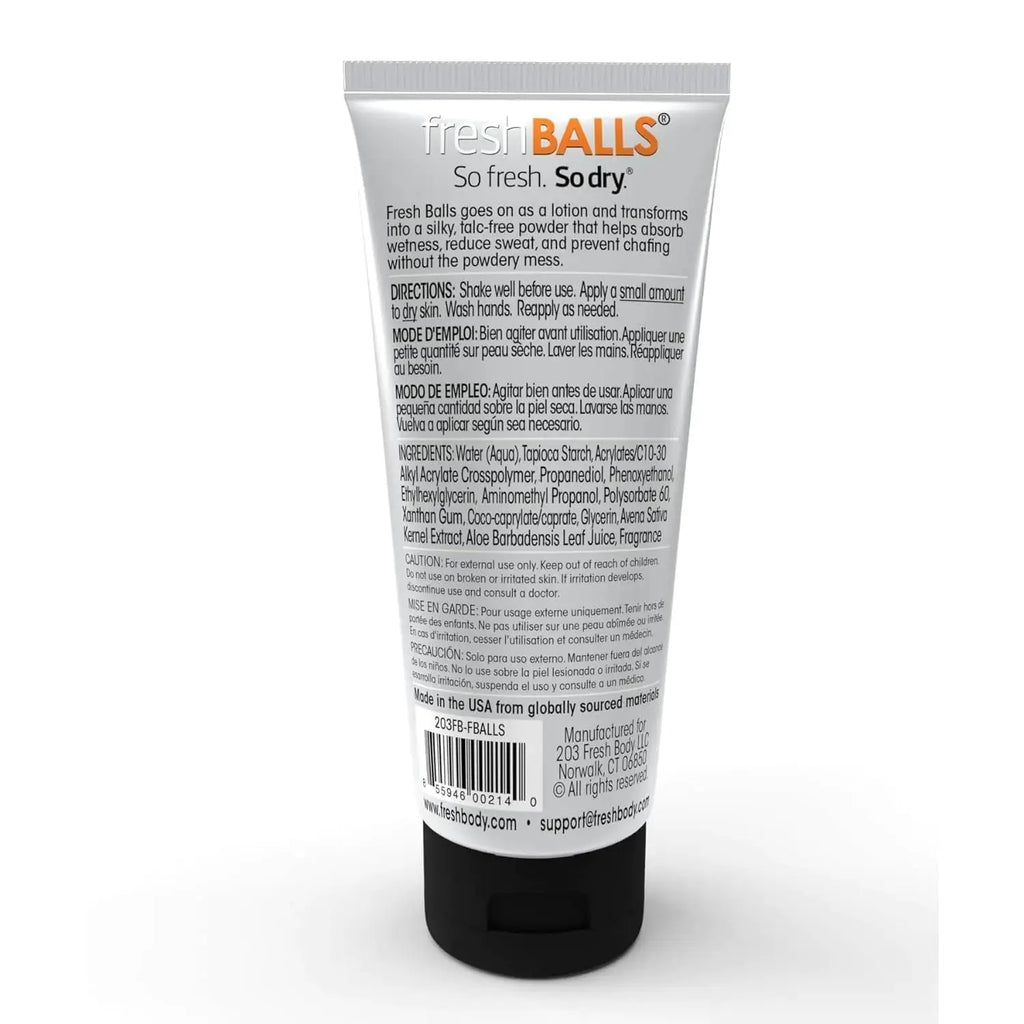 Fresh Body, Fresh Balls Lotion - Men's Anti-Chafing Soothing Cream & Ball Deodorant