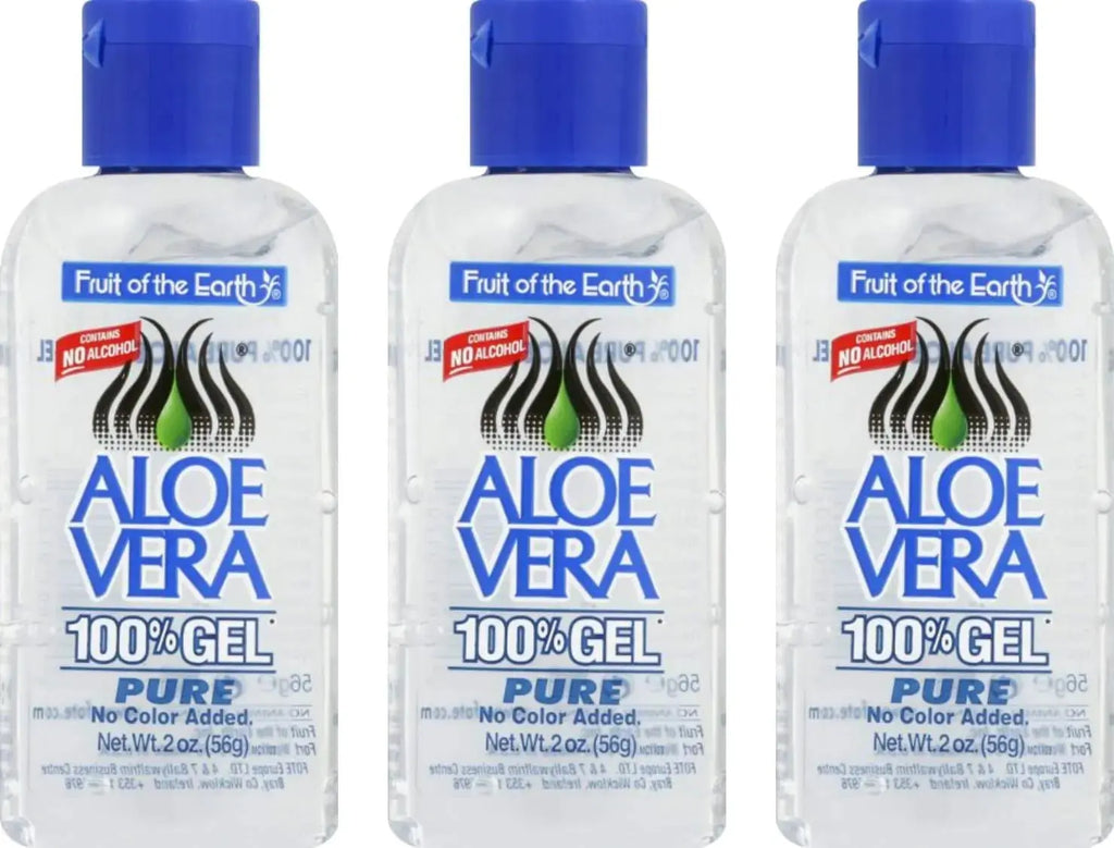 Fruit of the Earth Aloe Vera Gel, 2 oz (56 g) (Bundle of 3) Fresh 12 Ounce (Pack of 3)