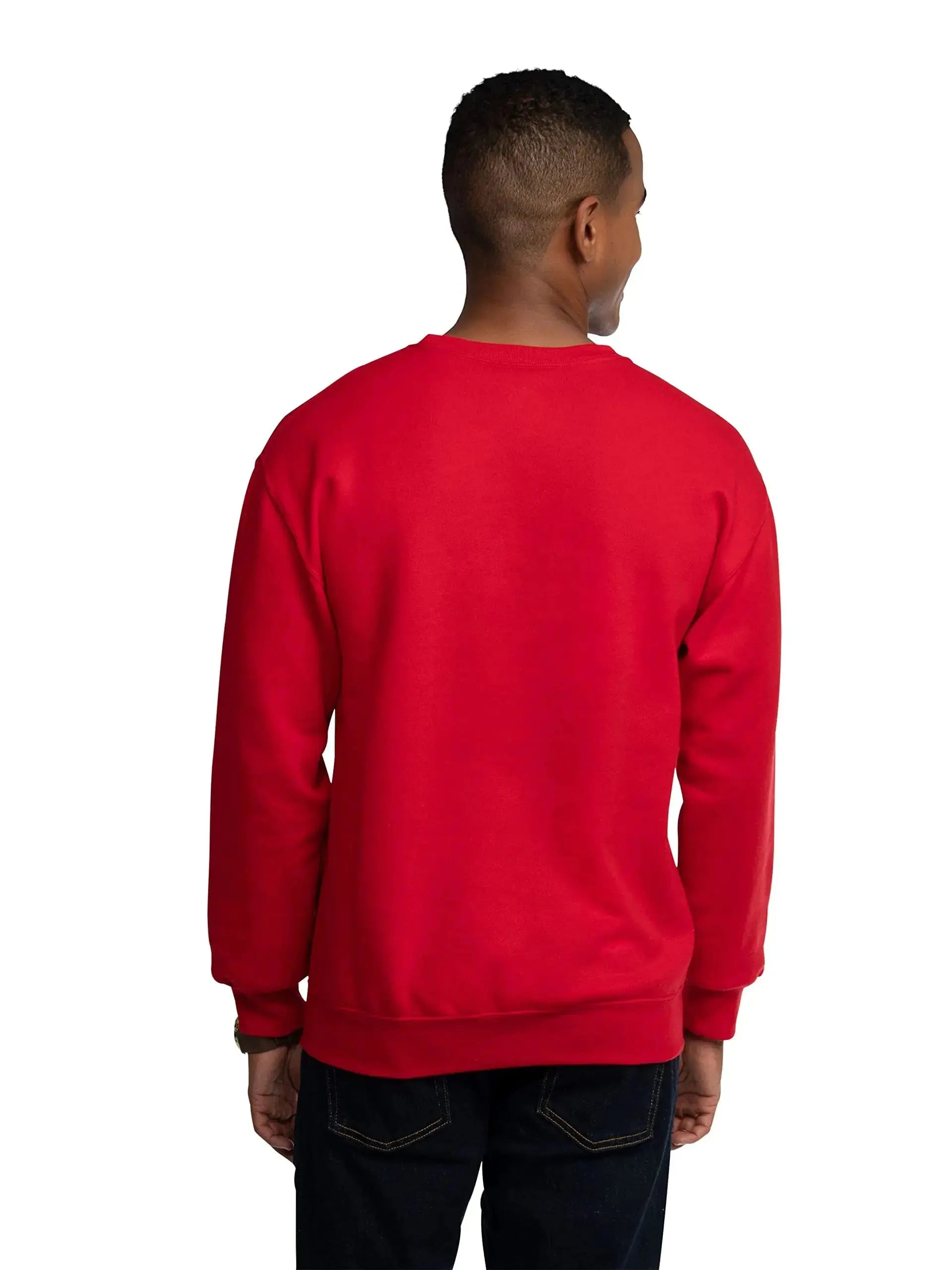 Fruit of the Loom Men's Eversoft Fleece Crewneck Large Red Sweatshirt