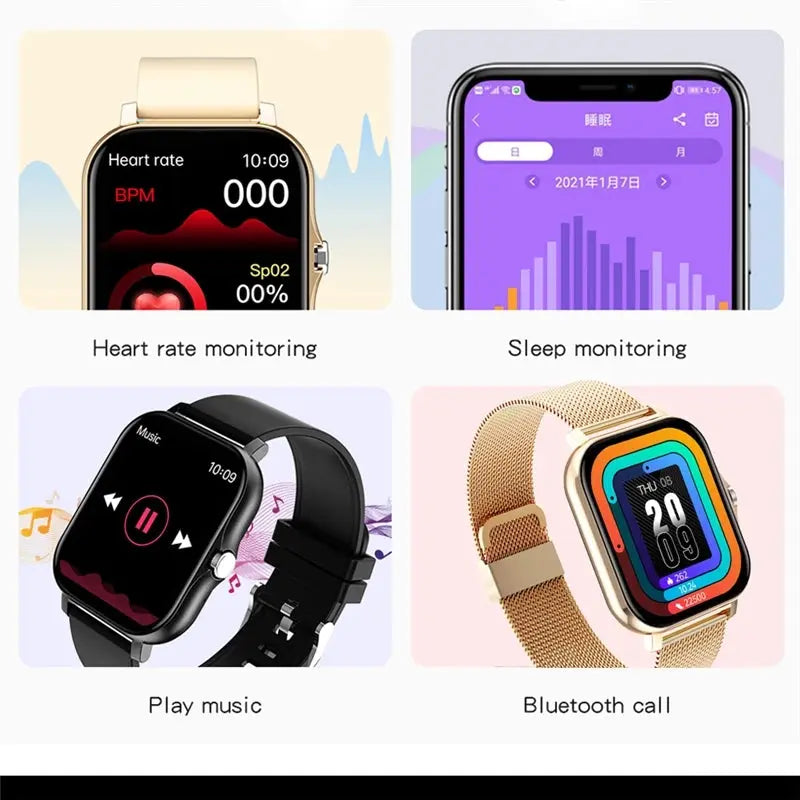 Full Touch Screen New Fitness Tracker Smart Watch