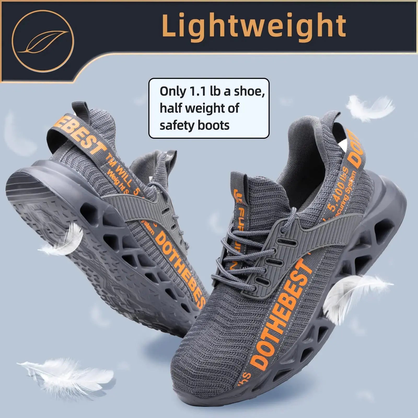 Furuian Steel Toe Sneakers – Lightweight Indestructible Safety Shoes for Men & Women