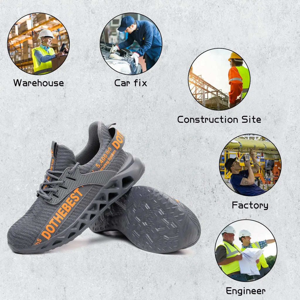 Furuian Steel Toe Sneakers – Lightweight Indestructible Safety Shoes for Men & Women