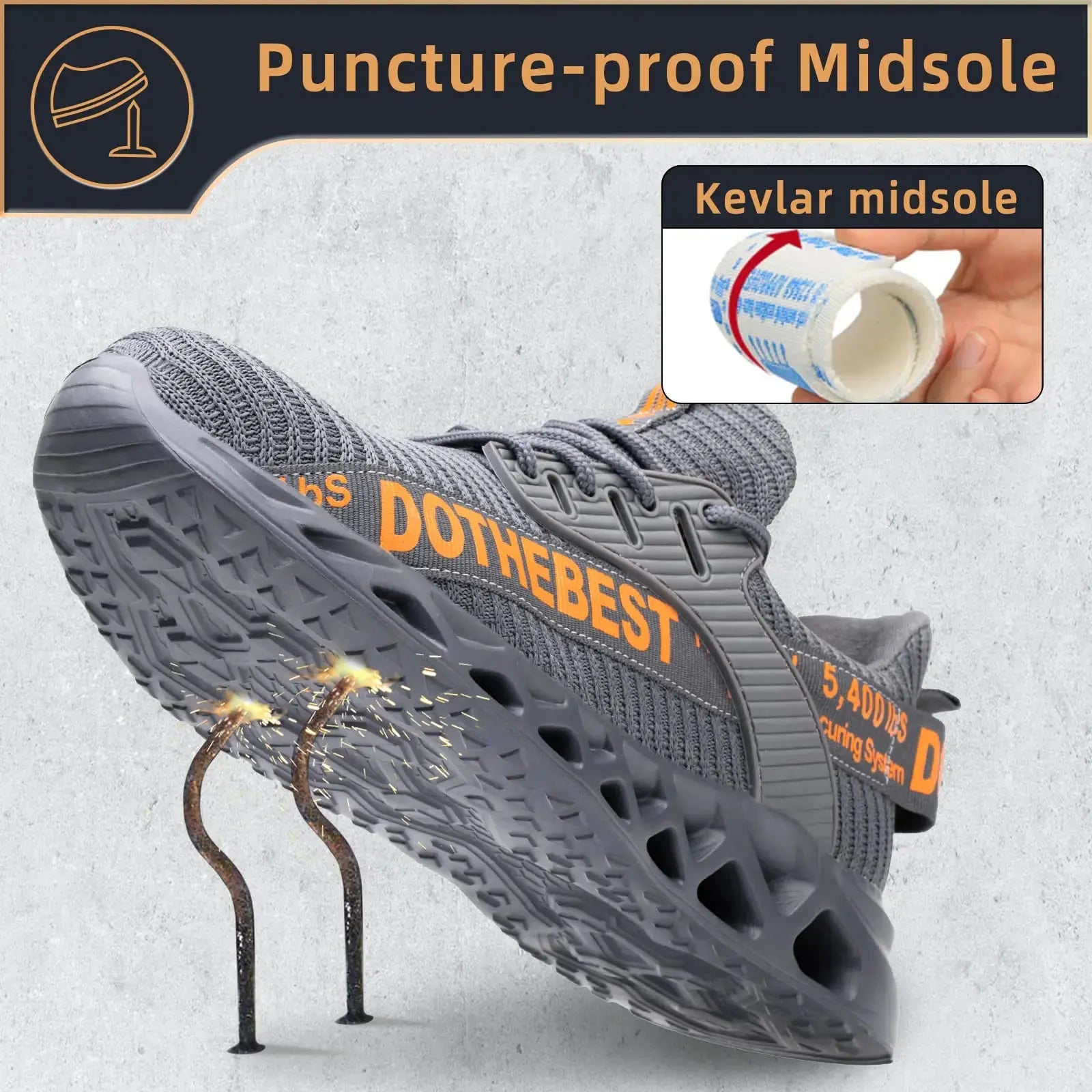 Furuian Steel Toe Sneakers – Lightweight Indestructible Safety Shoes for Men & Women