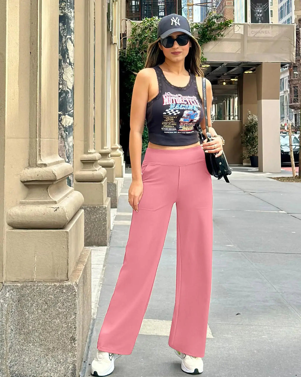 G4Free Women Wide Leg Yoga Pants with Pockets - High Waist Stretch Dress Casual Sweatpants